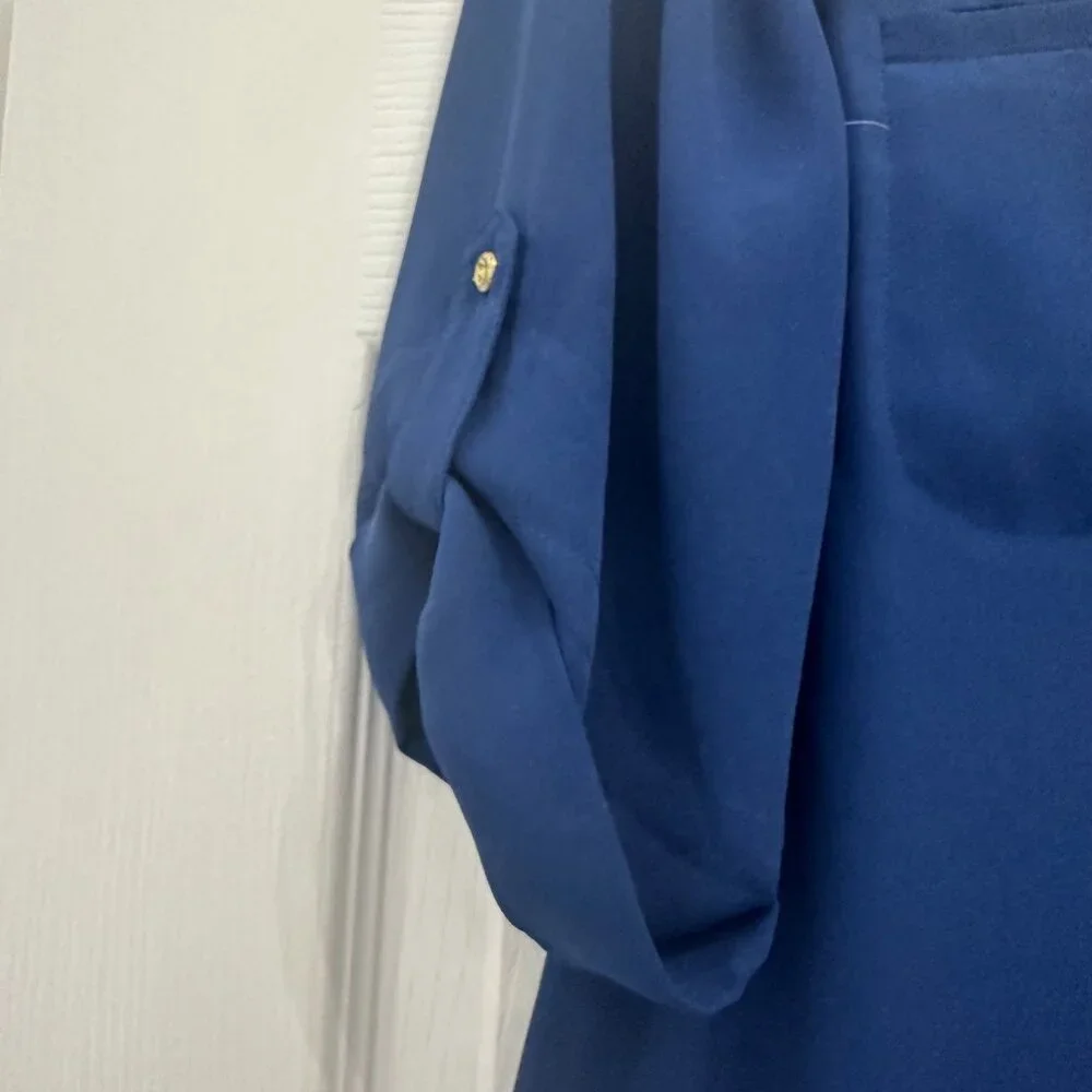 Royal Blue Banana Republic Heritage Button Down Size L - Picture 3 of 6